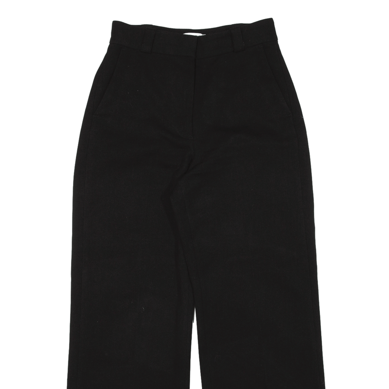 & OTHER STORIES Trousers Black Regular Wide-Leg Womens W26 L28