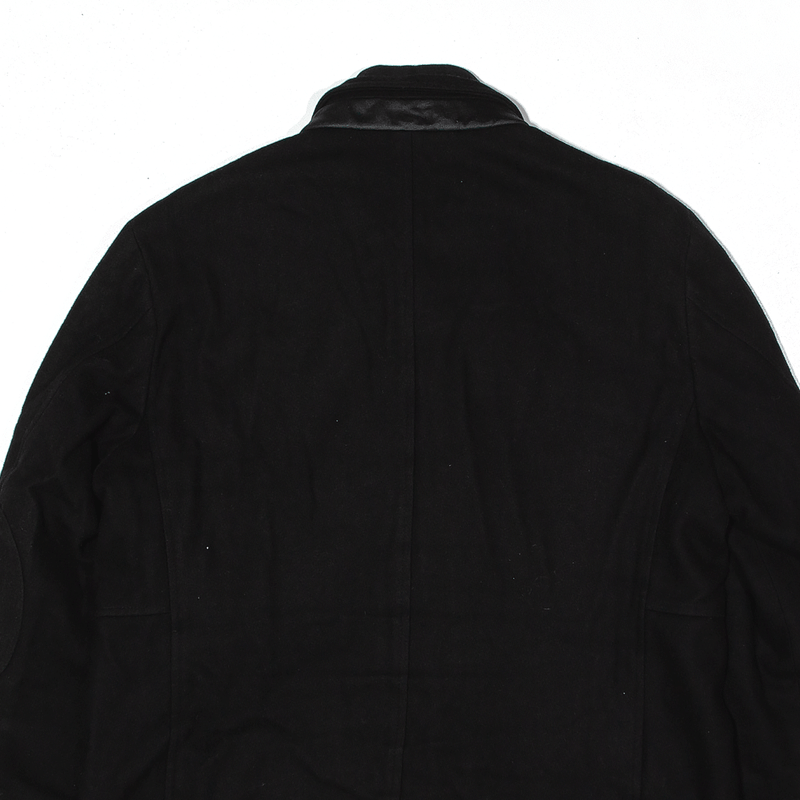 PIERRE CARDIN Overcoat Coat Black Wool Mens L