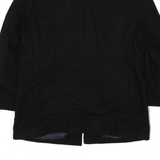 PIERRE CARDIN Overcoat Coat Black Wool Mens L