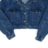 Cropped Y2K Denim Jacket Blue Womens S