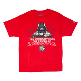 CHAMPION Star Wars Louisville Bats Baseball USA T-Shirt Red Short Sleeve Mens L