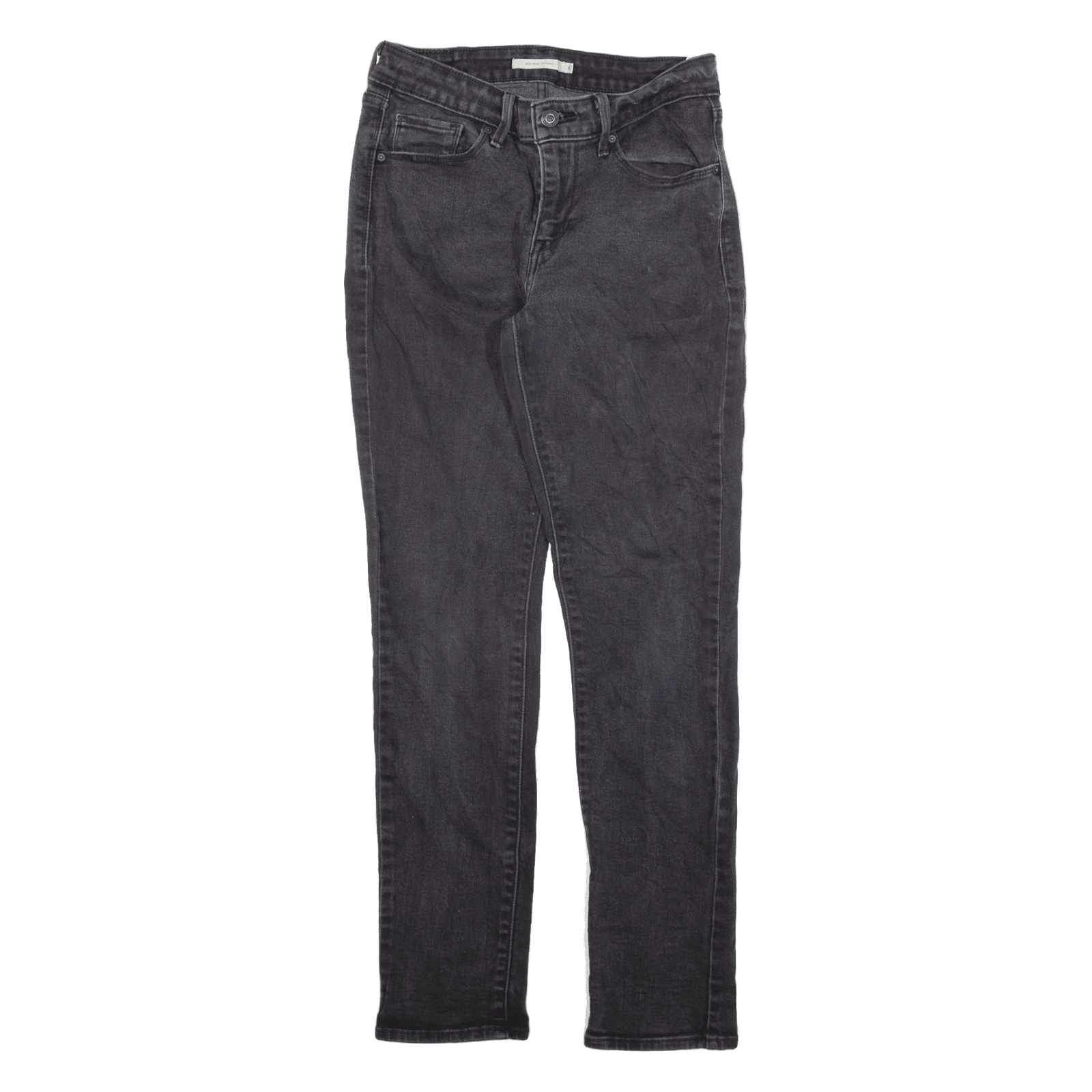 LEVI'S Mid Rise Jeans Black Denim Slim Skinny Womens W28 L30