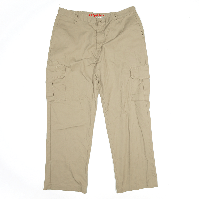 DICKIES Cargo Trousers Beige Regular Straight Mens W36 L30