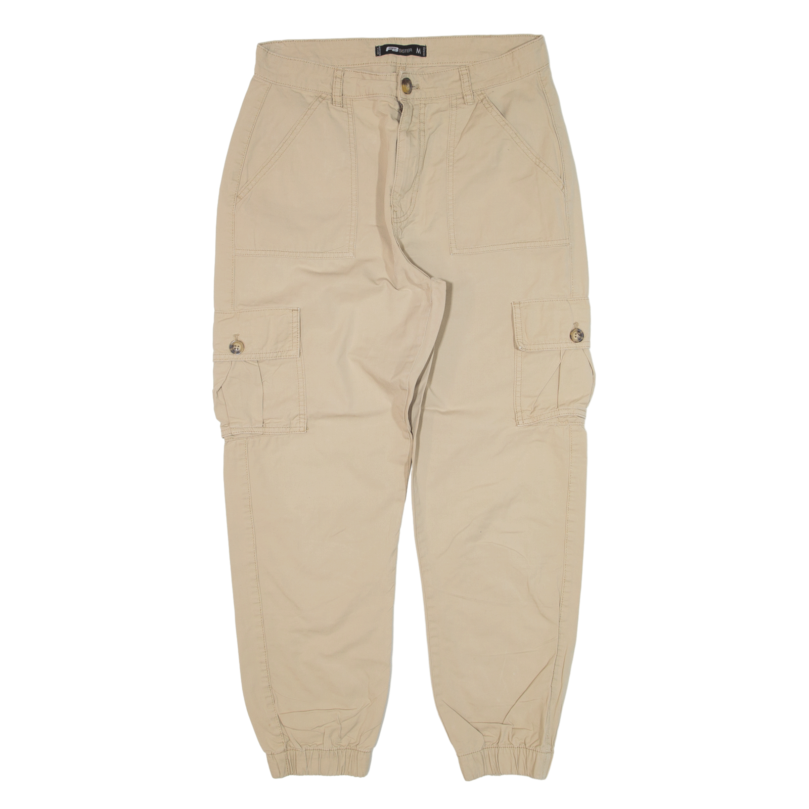 Sand Zip Detail Pull On Cargo Trousers | Womens Trousers | Select Fashion  Online