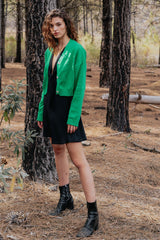 Limited Edition Crystal Button Diana Cardigan in Emerald