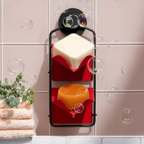 Shower Rack with Red and Red Stands