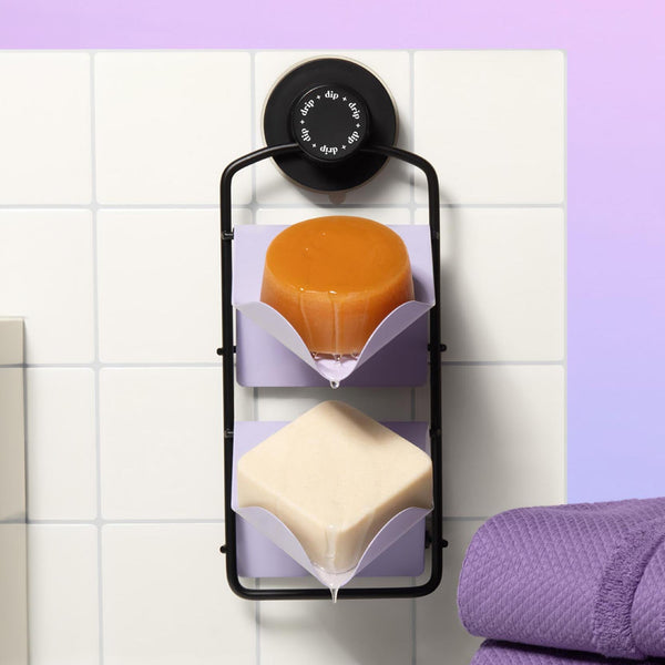 Shower Rack with Purple and Purple Stands