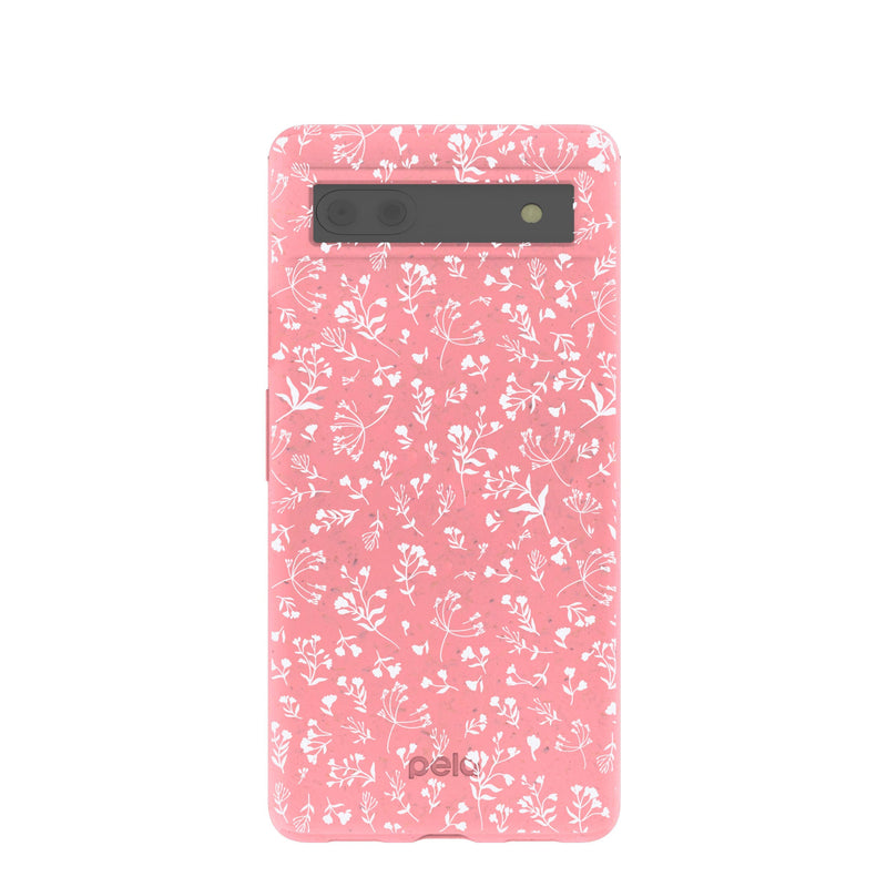 Bubblegum Pink Dreamy Meadow Google Pixel 6a Case