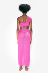 Paraiso Two-Piece Crop Top & Skirt Set - Pink