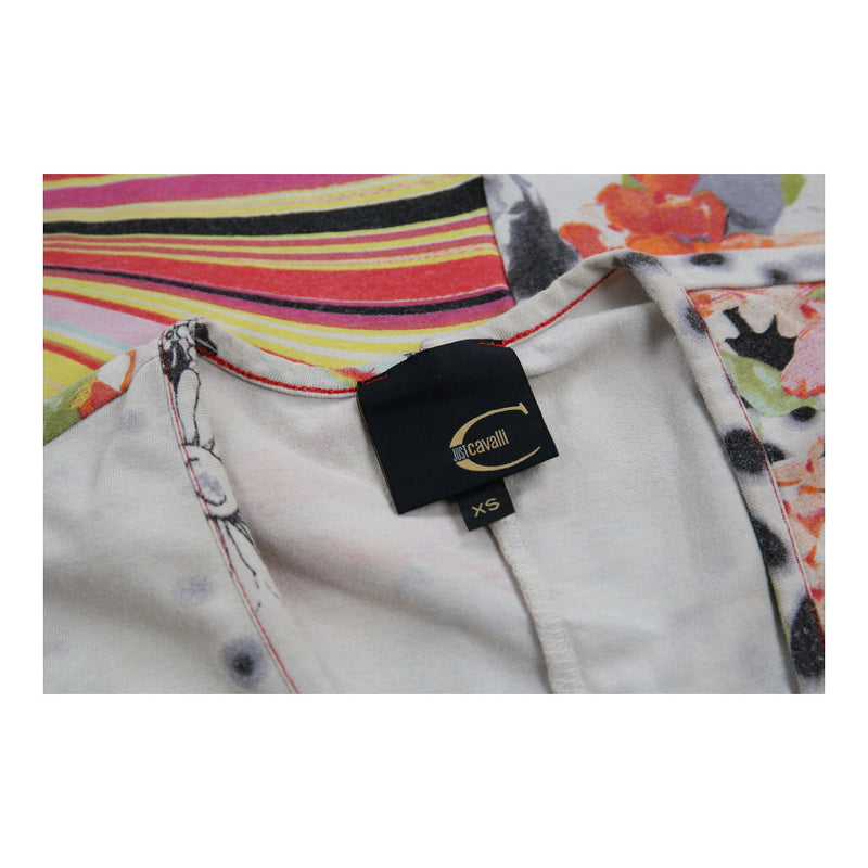 Just Cavalli Floral Vest - XS Multicoloured Cotton Blend