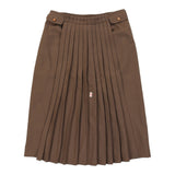 Les Copains Skirt - 30W UK 10 Brown Leather