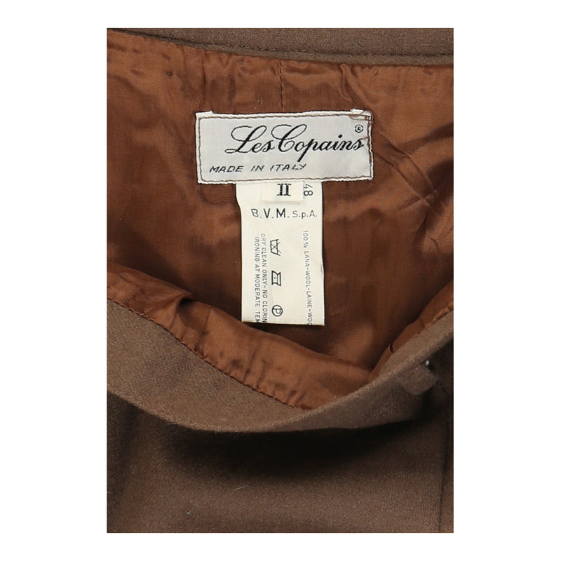 Les Copains Skirt - 30W UK 10 Brown Leather