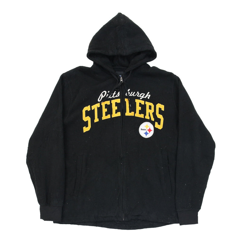 Vintage Pittsburgh Steelers Nfl Fleece - XL Black Polyester - Thrifted.com