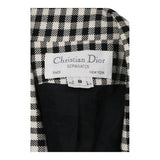 Christian Dior Checked Blazer - Small Black & White Wool