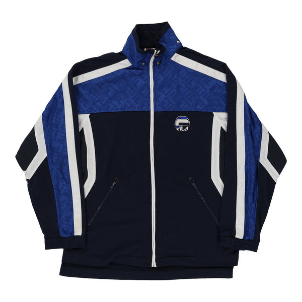 Fila Track Jacket - XL Blue Polyester - Thrifted.com