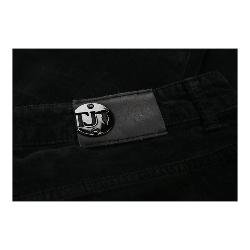 Trussardi Slim Fit Cord Trousers - 36W 28L Black Cotton