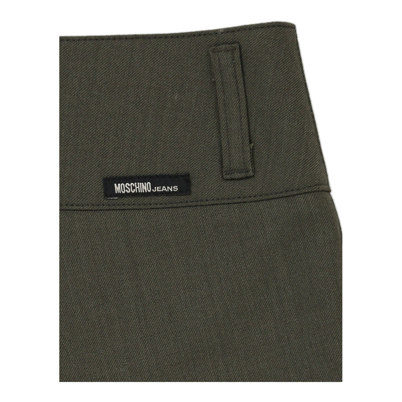 Moschino Jeans Trousers - 36W UK 12 Green Cotton