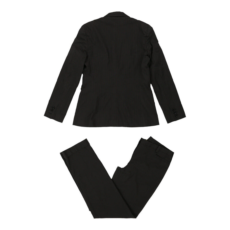 Dolce & Gabbana Pinstripe Full Suit - Medium Black Wool