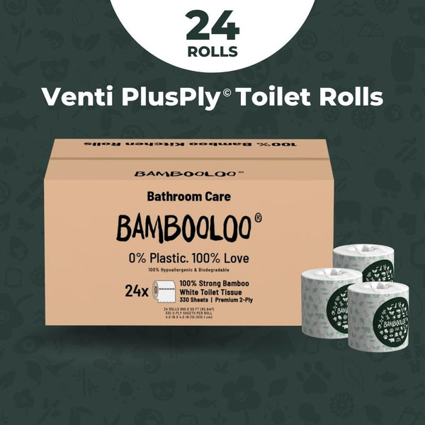 PlusPly© Bamboo Toilet Rolls | 24 rolls