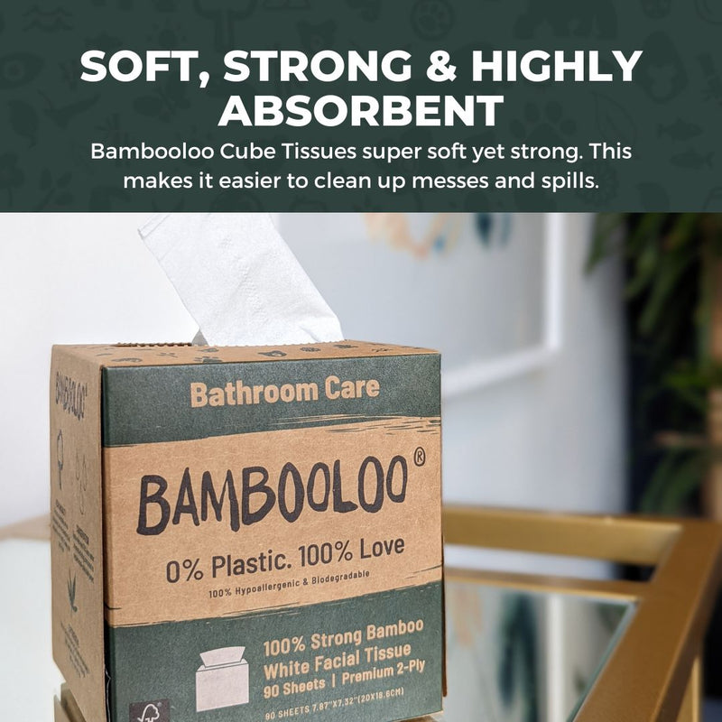 Bamboo Cube Facial Tissues | 24 cubes