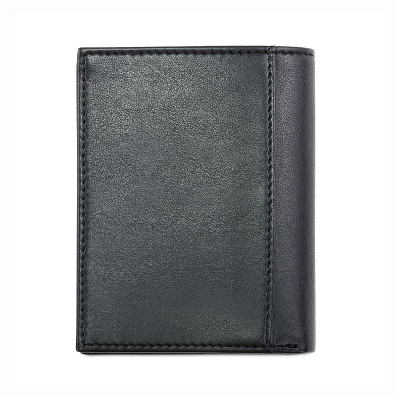 Card Wallet with Notes Pocket in Black