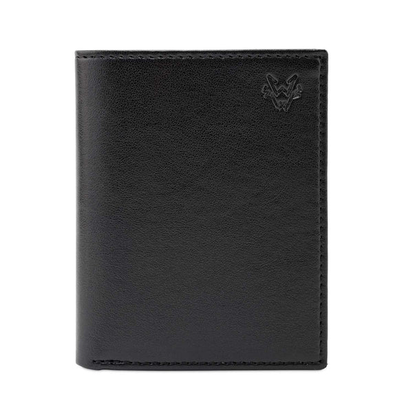 Card Wallet with Notes Pocket in Black & Red
