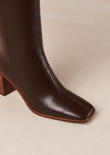 East Coffee Brown Leather Boots