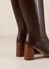 East Coffee Brown Leather Boots
