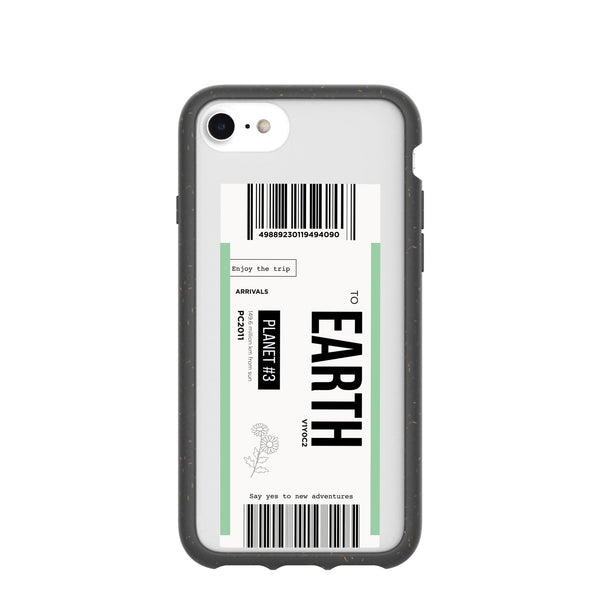 Clear Earthbound iPhone 6/6s/7/8/SE Case With Black Ridge
