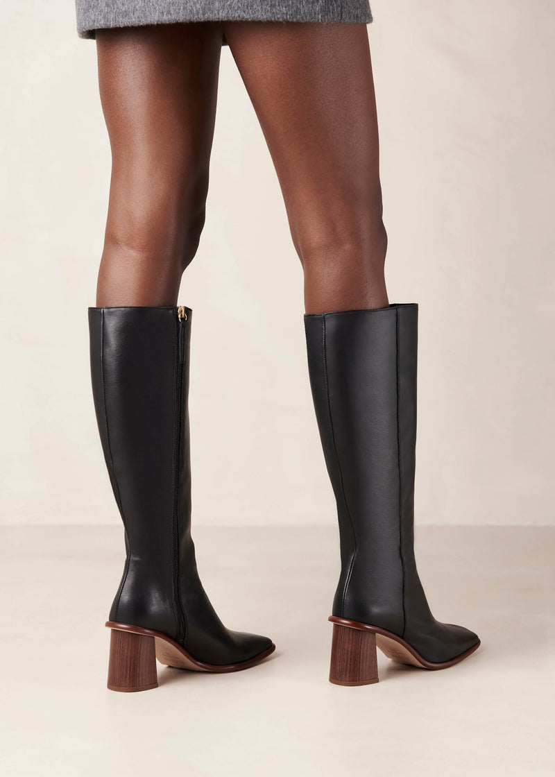 East Black Leather Boots