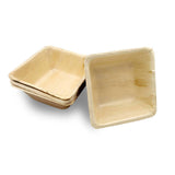 Dtocs Palm Leaf Bowls 5 Inch Square (Pack 50) | Bamboo Bowl Like Compostable Disposable Bowls For Serving Fruits, Soup, Cereal