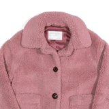 ZARA OUTERWEAR Teddy Borg Pink Jacket Womens XS