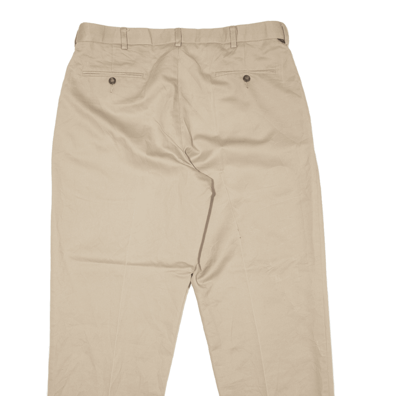 DOCKERS Khaki Trousers Beige Relaxed Straight Mens W38 L32