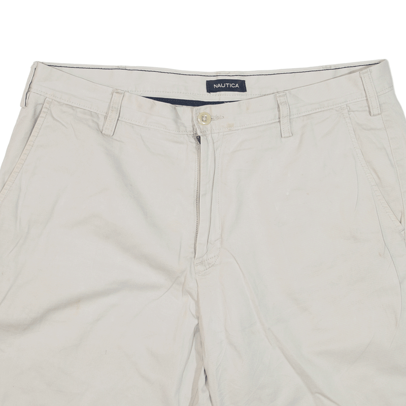 NAUTICA Chino Shorts Beige Relaxed Mens L W36 – Cerqular