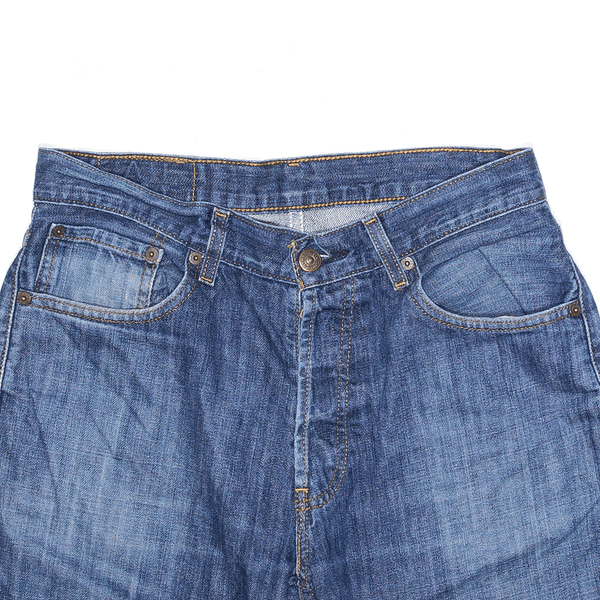 LEVI'S 210 Denim Blue Regular Cut-Off Shorts Womens M W32