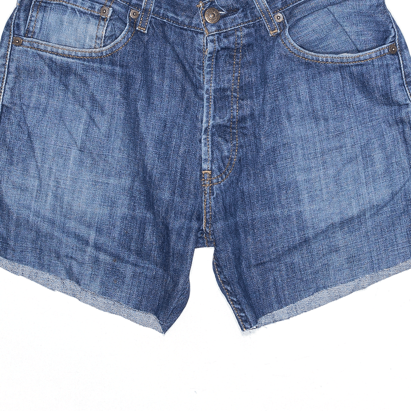 LEVI'S 210 Denim Blue Regular Cut-Off Shorts Womens M W32