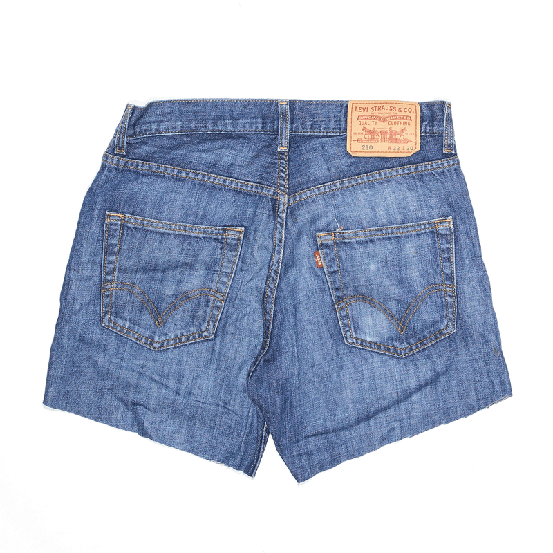 LEVI'S 210 Denim Blue Regular Cut-Off Shorts Womens M W32