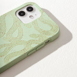 Sage Green Snaky iPhone X Case