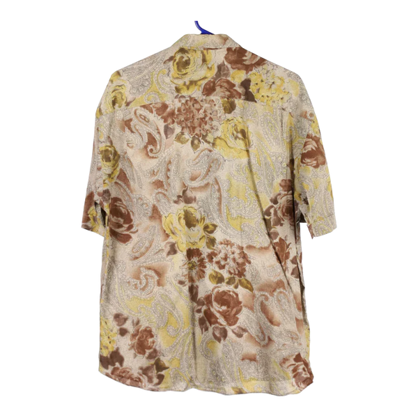 Lorean Hawaiian Shirt - XL Brown Silk