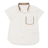 Vintage white 12 Years Burberry Short Sleeve Shirt - boys medium