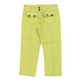 14 Years Just Cavalli Trousers - 27W 20L Green Cotton