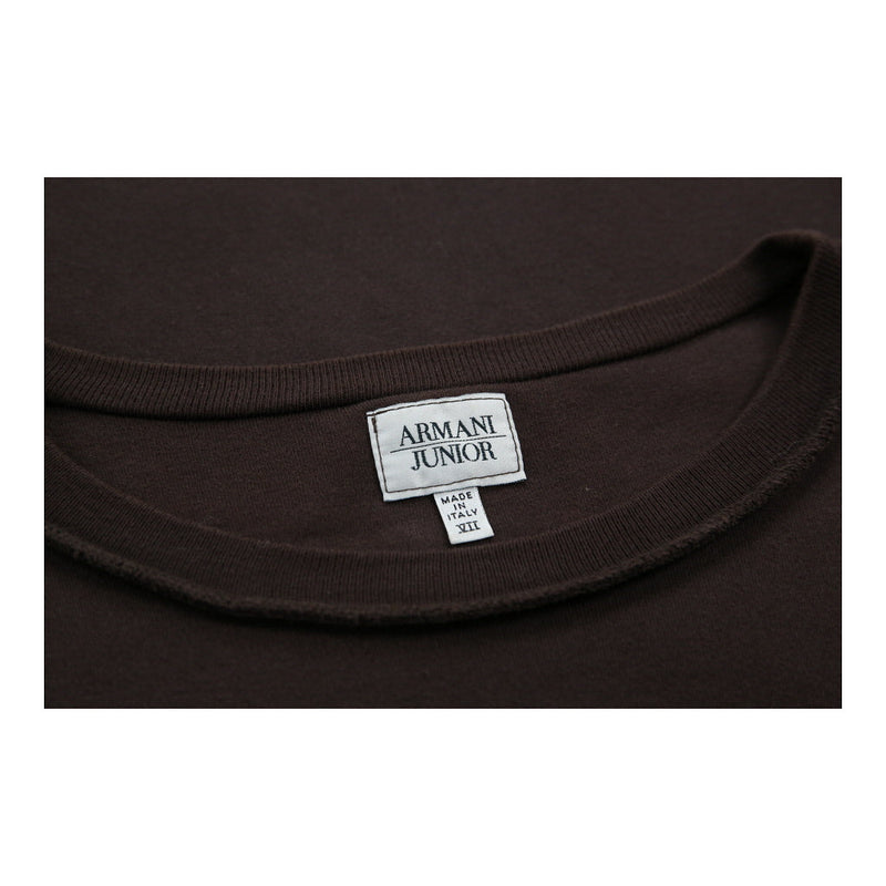 Vintage brown 16 Years Armani Long Sleeve T-Shirt - boys x-large