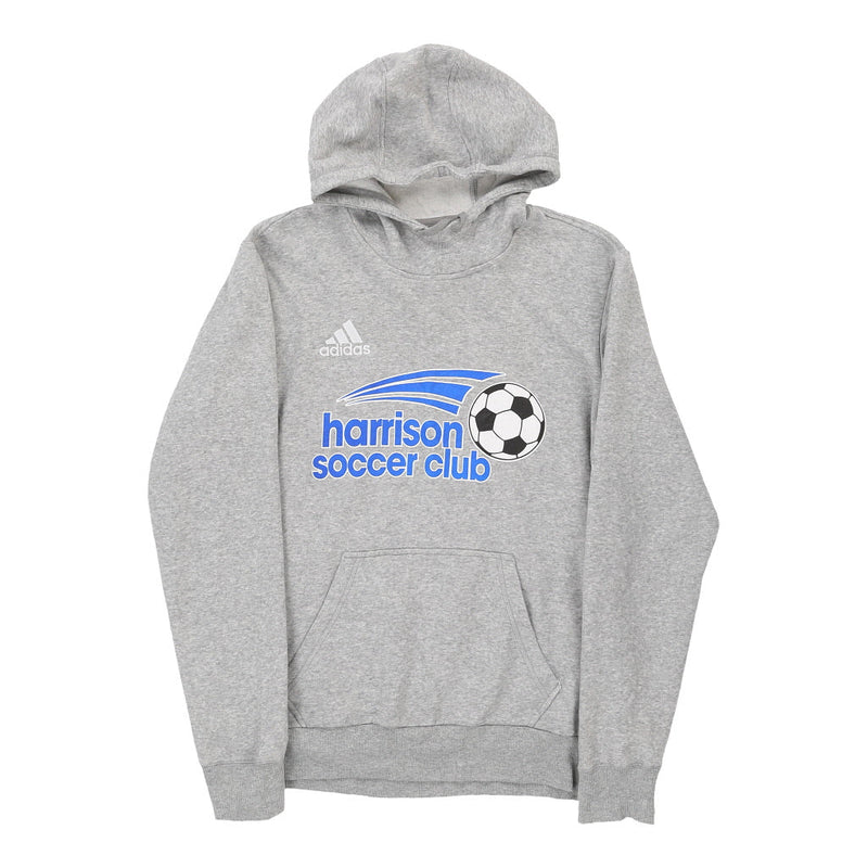 Vintage grey Harrison Soccer Club Adidas Hoodie - mens small