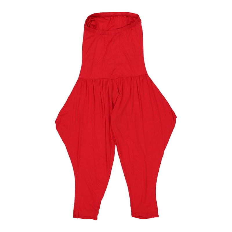 Vintage Unbranded Jumpsuit - Medium Red Viscose