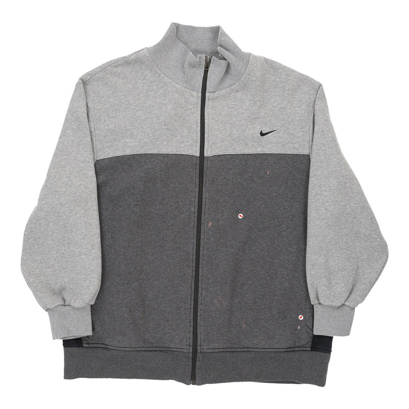 Vintage Nike Track Jacket - XL Grey Cotton Cerqular