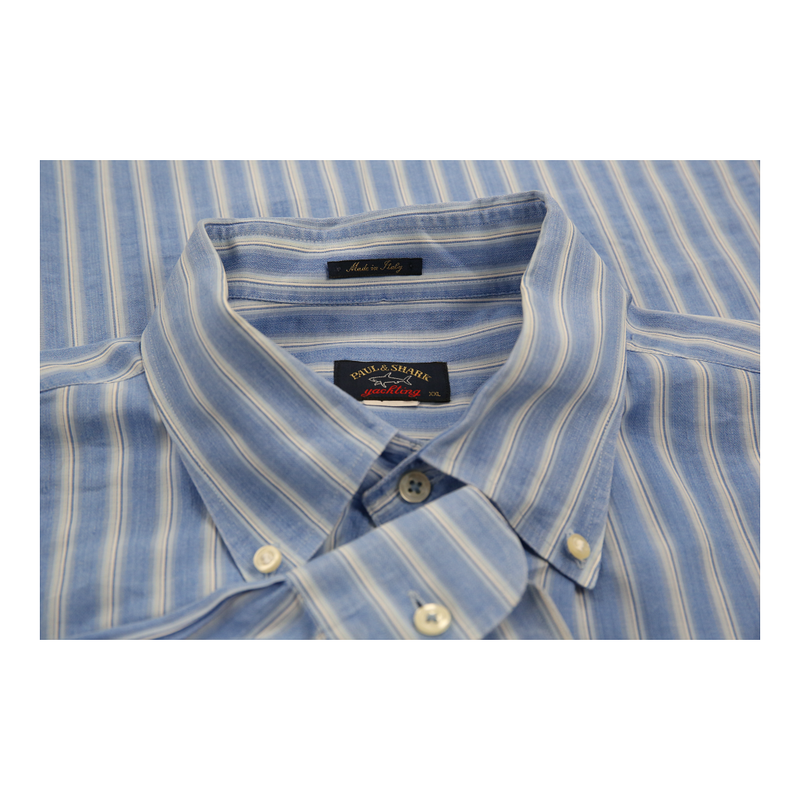 Paul & Shark Striped Shirt - 2XL Blue Cotton