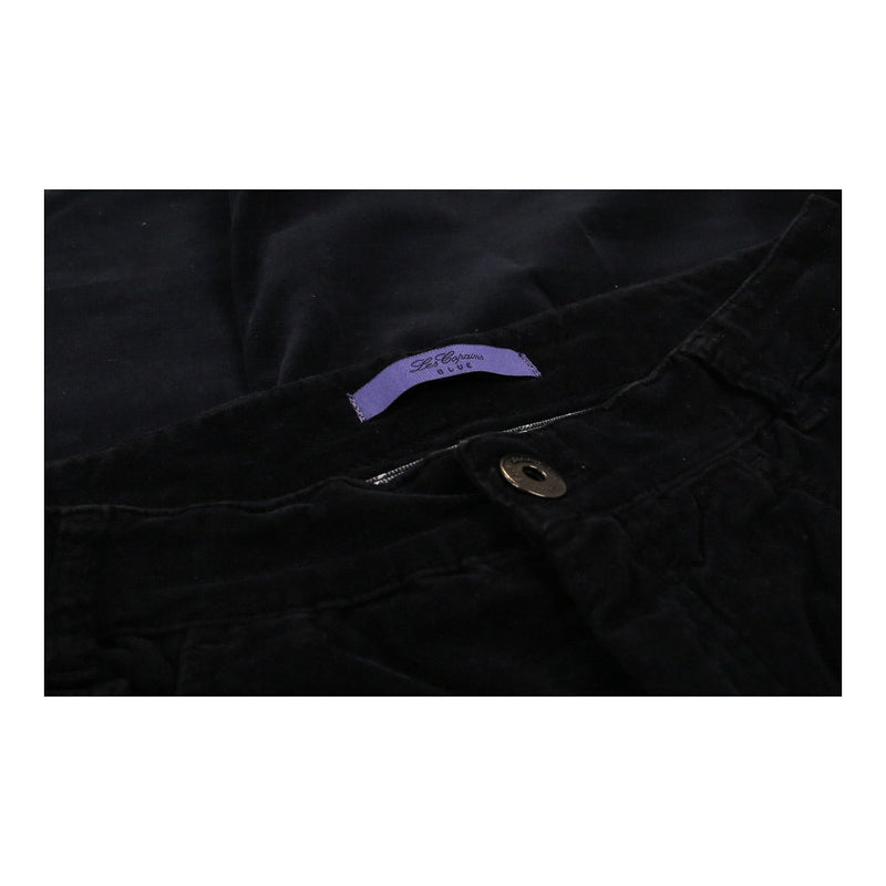 Les Copains Trousers - 34W UK 14 Black Cotton Blend
