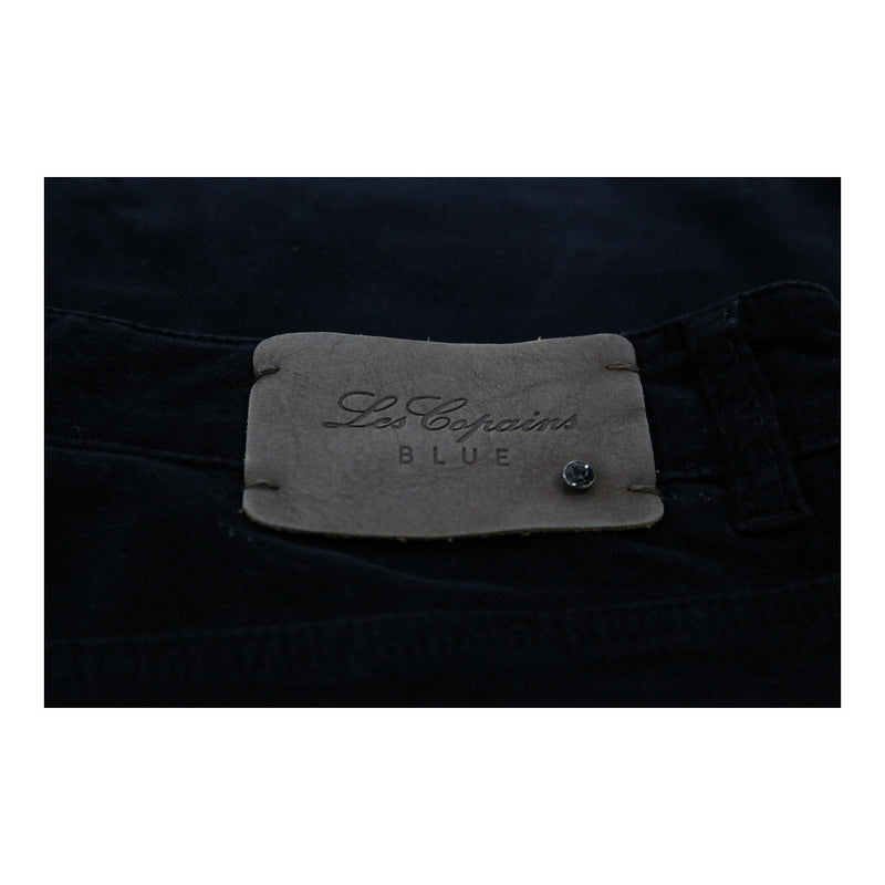 Les Copains Trousers - 34W UK 14 Black Cotton Blend