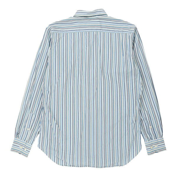 Etro Striped Shirt - Large Blue Cotton