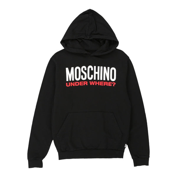 Moschino Spellout Hoodie - XS Black Cotton